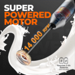 303 Facial Cleansing Brush Grey Bundled with Milk Frother Black - Image 6