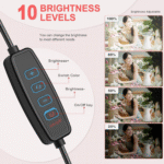 Video Conference Lighting Kit,Computer/Laptop Moniter LED Video Light Dimmable 6500K Ring Light for Remote Working,Zoom Call,Self Broadcasting,Live Streaming - Image 4