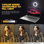 Video Conference Lighting Kit,Computer/Laptop Moniter LED Video Light Dimmable 6500K Ring Light for Remote Working,Zoom Call,Self Broadcasting,Live Streaming - Image 2