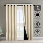 Polyester Grommets Thermal Insulated With Coated Lining 52 In. W X 84 In. L Indoor Blackout Curtains 3 Colors Available,Set Of 2 - Image 4