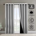 Polyester Grommets Thermal Insulated With Coated Lining 52 In. W X 84 In. L Indoor Blackout Curtains 3 Colors Available,Set Of 2 - Image 10