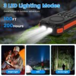 1Pc Portable Solar Charger 49800mAh Power Bank External Battery Pack 22.5W PD Fast Charging Built In 4 Cables 15W Wireless Charging LED Flashlight For Camping Hiking Picnic Travel - Image 9