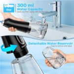 H2ofloss Water Dental Flosser Teeth Pick – Portable Cordless Oral Irrigator with 5 Modes, Rechargeable IPX7 Waterproof Orthodontic Teeth Cleaner, 300ml Water Tank (Gold) - Image 5