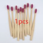 Bamboo toothbrush rainbow bamboo toothbrush colorful bamboo toothbrush environmental protection bamboo handle toothbrush - Image 7