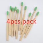 Bamboo toothbrush rainbow bamboo toothbrush colorful bamboo toothbrush environmental protection bamboo handle toothbrush - Image 2