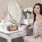 Women Lady Travel Insert Handbag Organizer Makeup Bags Toiletry Purse Liner With Hand Strap - Image 3