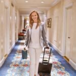 Women Lady Travel Insert Handbag Organizer Makeup Bags Toiletry Purse Liner With Hand Strap - Image 5