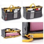 Women Lady Travel Insert Handbag Organizer Makeup Bags Toiletry Purse Liner With Hand Strap - Image 10