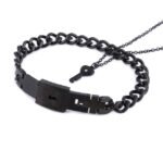 Fashion Titanium Steel Couple Love Lock Jewelry Set | Matching Bracelet, Key Pendant Necklace for Men & Women - Image 9