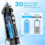 H2ofloss Water Dental Flosser Teeth Pick – Portable Cordless Oral Irrigator with 5 Modes, Rechargeable IPX7 Waterproof Orthodontic Teeth Cleaner, 300ml Water Tank (Gold) - Image 6