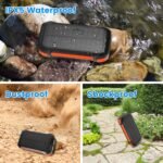 1Pc Portable Solar Charger 49800mAh Power Bank External Battery Pack 22.5W PD Fast Charging Built In 4 Cables 15W Wireless Charging LED Flashlight For Camping Hiking Picnic Travel - Image 5