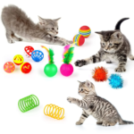 32 PCS Cat Toys Kitten Toys, Variety Catnip Toys with Rainbow Tunnel Interactive Cat Feather Teaser Spring Toy Set for Cat, Kitty - Image 2