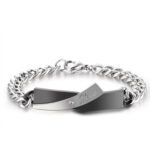 Hylomall Matching Couple Bracelets for Men Women : His Hers Stainless Steel Cuban Link Chain Bracelets Set for Boyfriend Girlfriend Husband Wife, Romantic Gifts for Valentines Birthday - Image 9