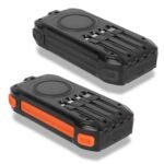 1Pc Portable Solar Charger 49800mAh Power Bank External Battery Pack 22.5W PD Fast Charging Built In 4 Cables 15W Wireless Charging LED Flashlight For Camping Hiking Picnic Travel