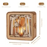 MUSIC PARK 3D Wooden Puzzles Elven Deer Model Kit Night Lights Desk Decorations Birthday Christmas Gifts For Women Age14 - Image 3