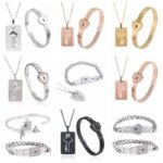Fashion Titanium Steel Couple Love Lock Jewelry Set | Matching Bracelet, Key Pendant Necklace for Men & Women