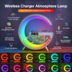New Intelligent G Shaped LED Lamp Bluetooth Speake Wireless Charger Atmosphere Lamp App Control For Bedroom Home Decor - Image 6