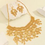 3pcs Fashionable Retro Luxury Heart-shaped Hollow Necklace Earrings Women's Set, Suitable For Party And Dance Gifts, Daily Wear - Image 3
