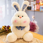 Bunny Plush Stuffed Animal Rabbit Doll Stuffed Plushies Toy Skin Friendly Rabbit Stuffed Animal Plushies Toy for Bedroom Dining - Image 4