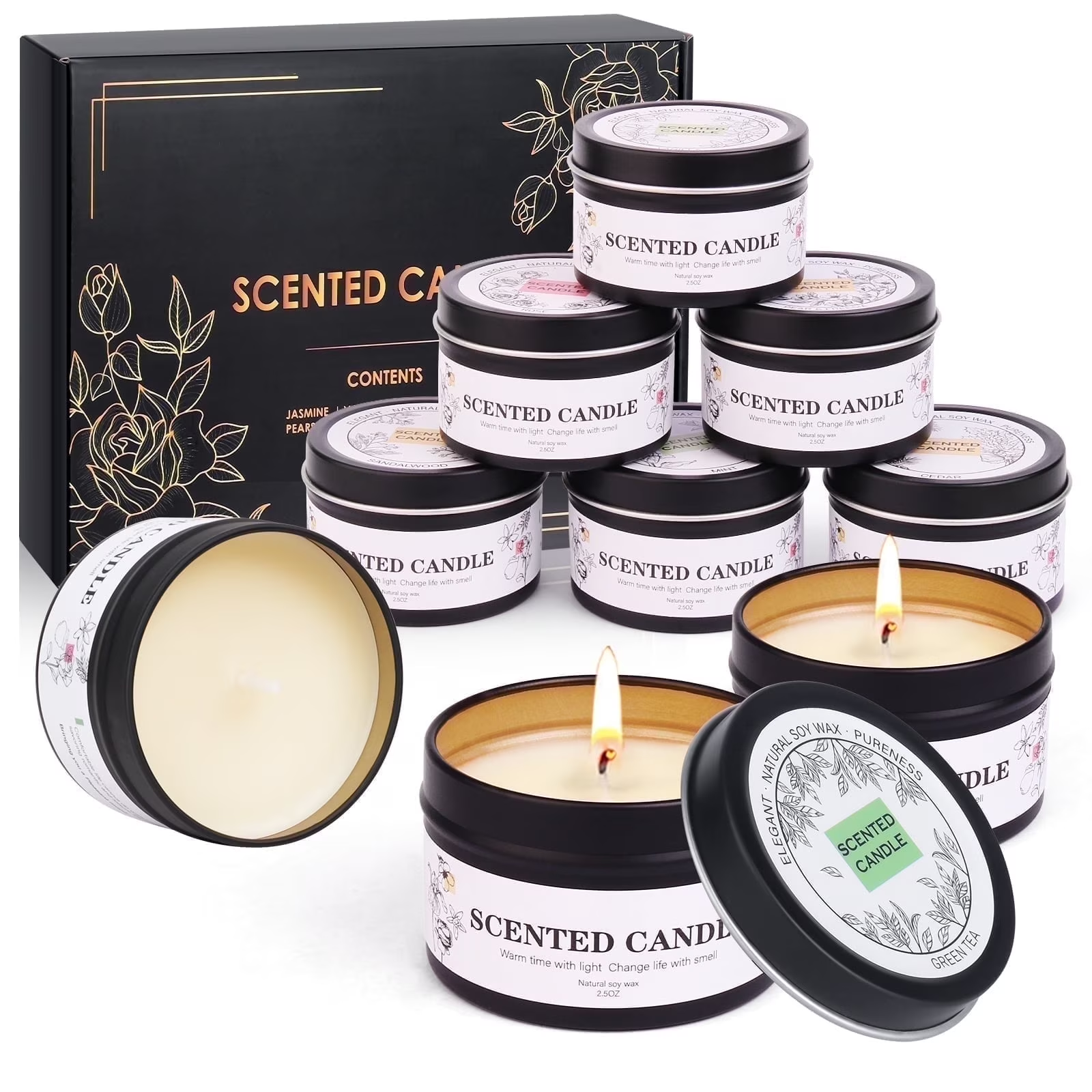 8b668d77008e9c057702b6440c7e1846-5.png Giphtpoeet Scented Candles Gift Set 9 Pack Natural Soy Wax Jar Candles for Home Scented - Image 1