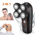 4D Electric Shaver for Men – IPX7 Waterproof Wet & Dry Rotary Razor with 5 Floating Heads, Rechargeable Beard Trimmer Shaving Razor For Men