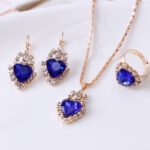 Water Drop Rhinestone Jewelry Set for Women | Teardrop Necklace, Earrings & Ring | Elegant Party & Wedding Wear Set - Image 5