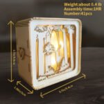 MUSIC PARK 3D Wooden Puzzles Elven Deer Model Kit Night Lights Desk Decorations Birthday Christmas Gifts For Women Age14 - Image 5