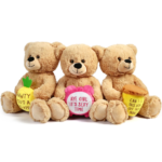 12" Teddy Bear Stuffed Animal, 3 Pcs Plush Toy Gift for Women,Girlfriend