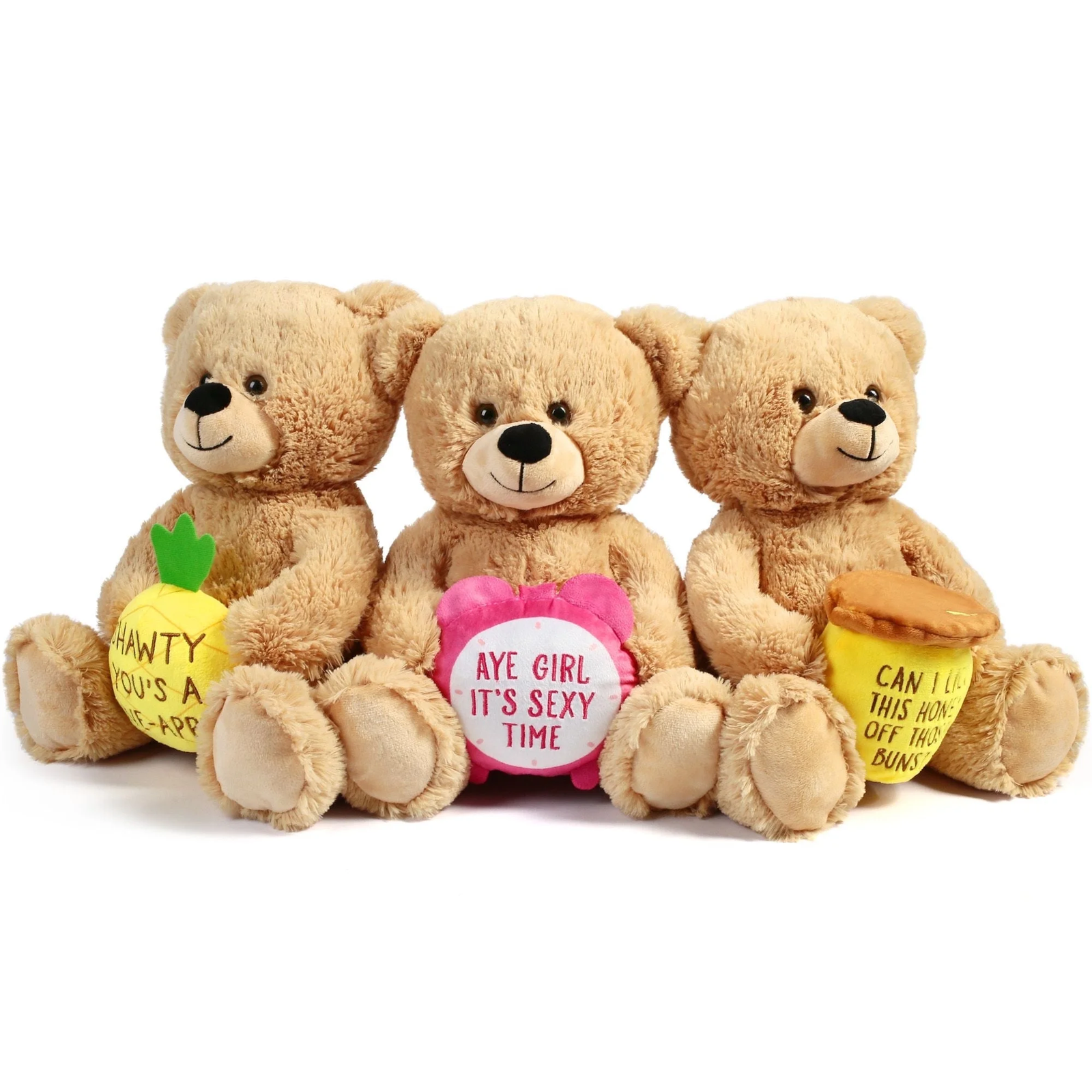 d024d1039b550ac7d42b6b118d4d2179.png 12" Teddy Bear Stuffed Animal, 3 Pcs Plush Toy Gift for Women,Girlfriend - Image 1