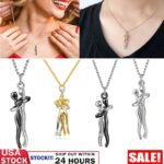 Couple Affectionate Hug Embrace Pendant Necklace Women Valentine'S Day Gifts US - Image 2