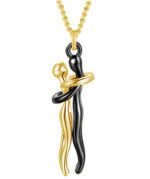 Couple Affectionate Hug Embrace Pendant Necklace Women Valentine'S Day Gifts US - Image 14