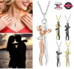 Couple Affectionate Hug Embrace Pendant Necklace Women Valentine'S Day Gifts US - Image 3