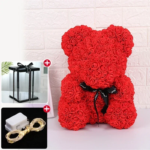 Teddy Bear Rose 10In Flower Rose Bear with Box ＆ Led Light Valentines Gift - Image 2