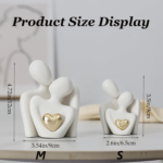 Hugging Couple Ceramic Statue Romantic Home Decor Gift - Image 3