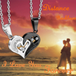 Jstyle 4Pcs Couple Necklace Bracelets Matching Set for Women Men Love Heart Pendant Necklace His & Hers Bracelets Couple Gift - Image 3