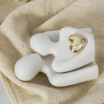 Hugging Couple Ceramic Statue Romantic Home Decor Gift - Image 4